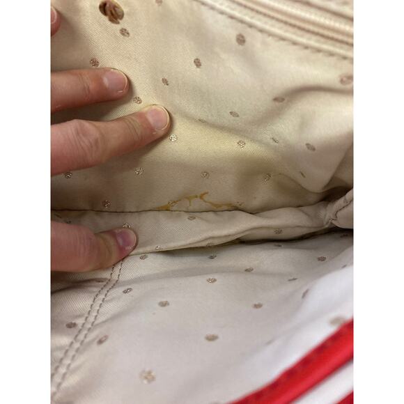 KATE SPADE SMALL RED OSTRICH LEATHER WOMENS SHOULDER BAG - Picture 7 of 12